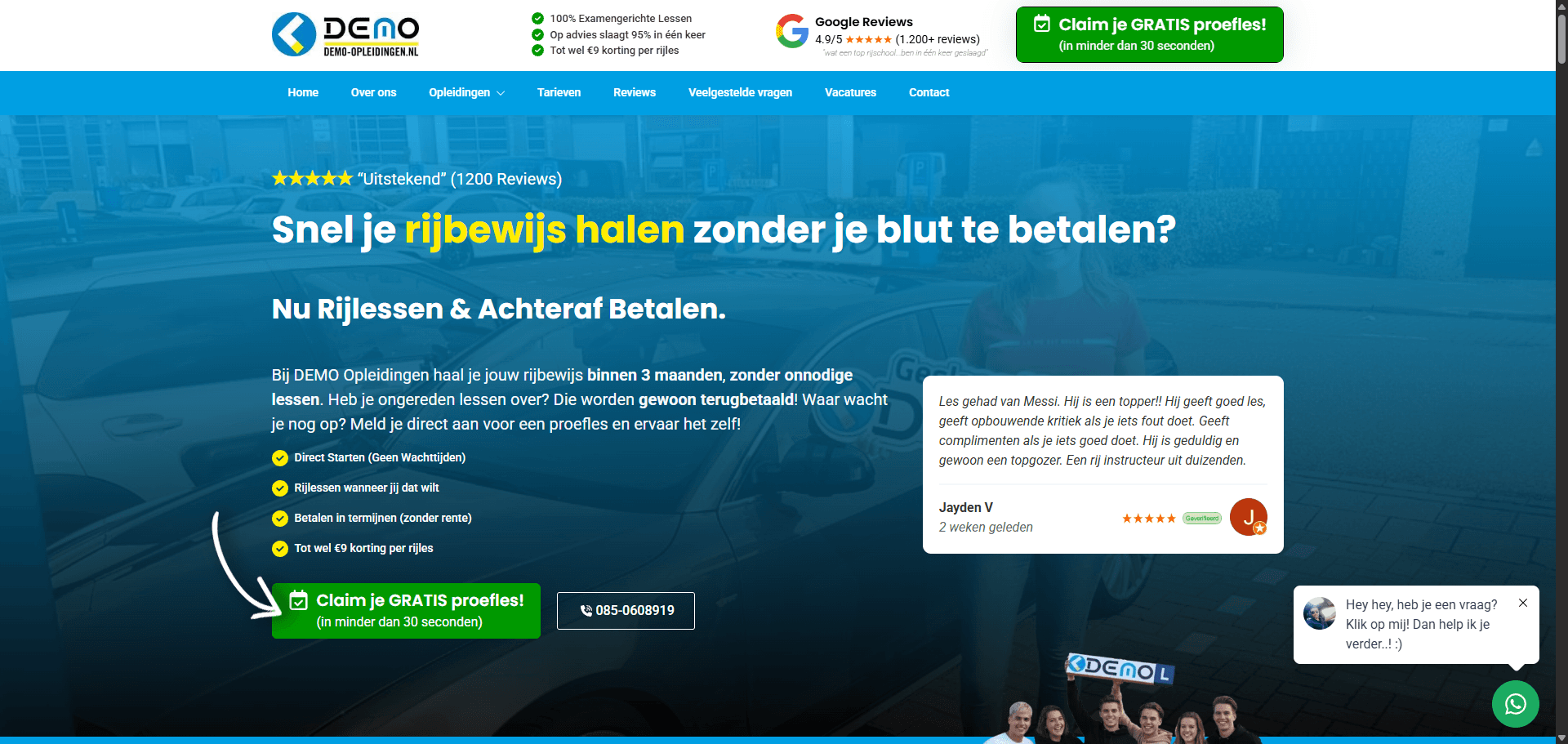 Rijschool DEMO — Driving School Website